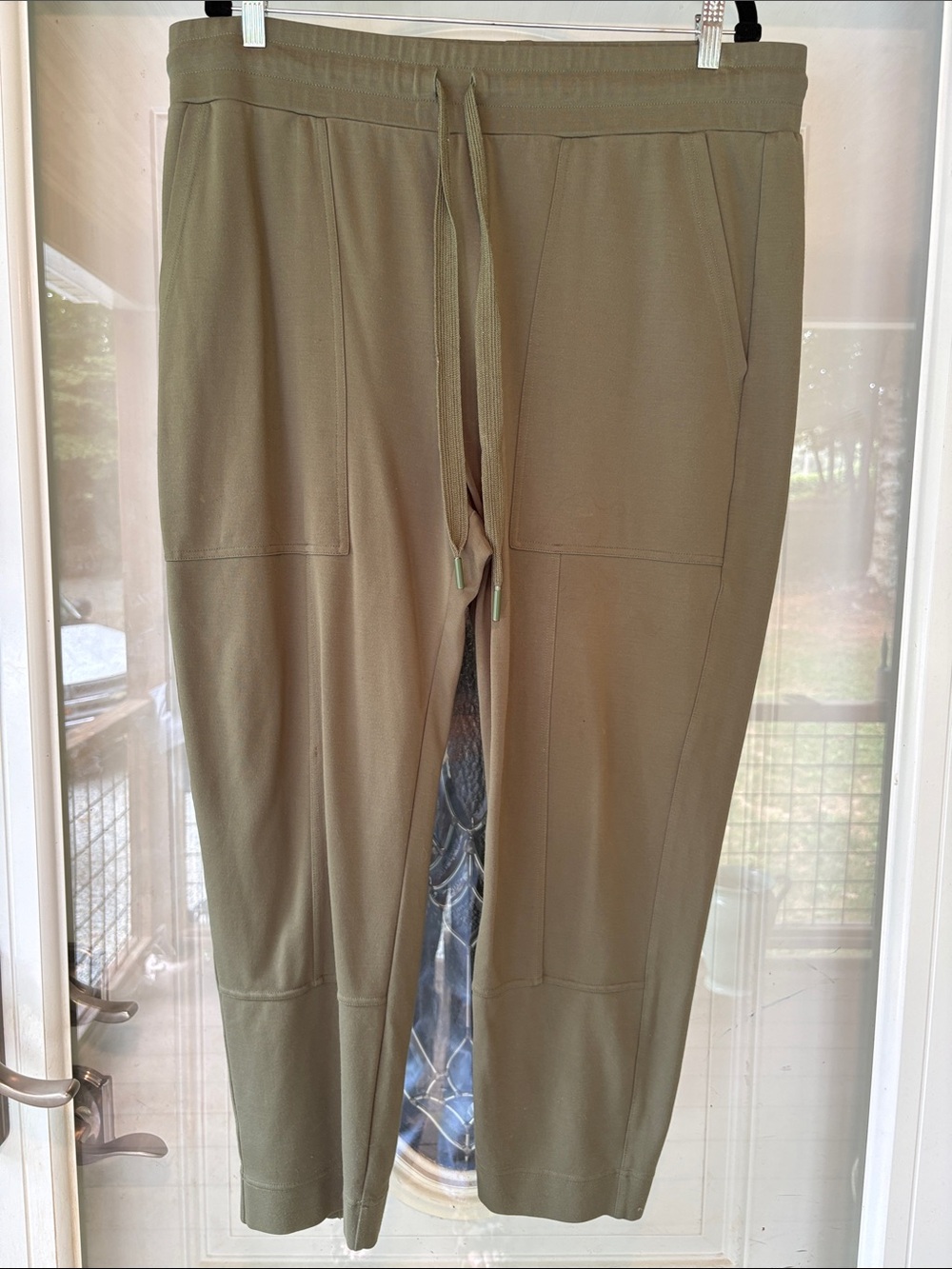 CAbi Olive Green Drawstring Jogger Pants